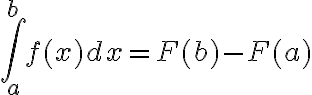 \int_{a}^{b}f(x) dx= F(b)-F(a)