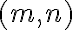 (m, n)