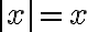 |x|=x