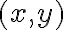  (x, y) 