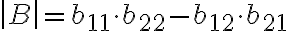 det B=b_{11}\cdot b_{22}-b_{12}\cdot b_{21}