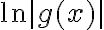 \ln|g(x)|