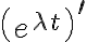  \left( e^{\lambda t}\right) ^{\prime} 