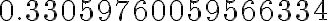  0.33059760059566334 
