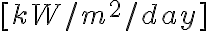 [kW/m^2/day]