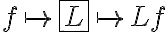 f\mapsto\fbox{$L$}\mapsto Lf f\mapsto\fbox{$L$}\mapsto Lf