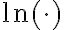 \ln(\cdot)