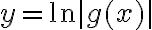 y=\ln|g(x)|